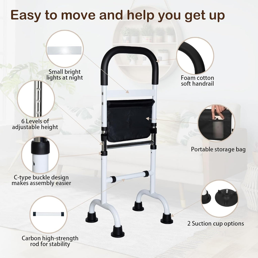 Adjustable Stand Assist Aid for Elderly, Couch Stand Assist with Night Light and Two Sets of Bases, Mobility Aids for