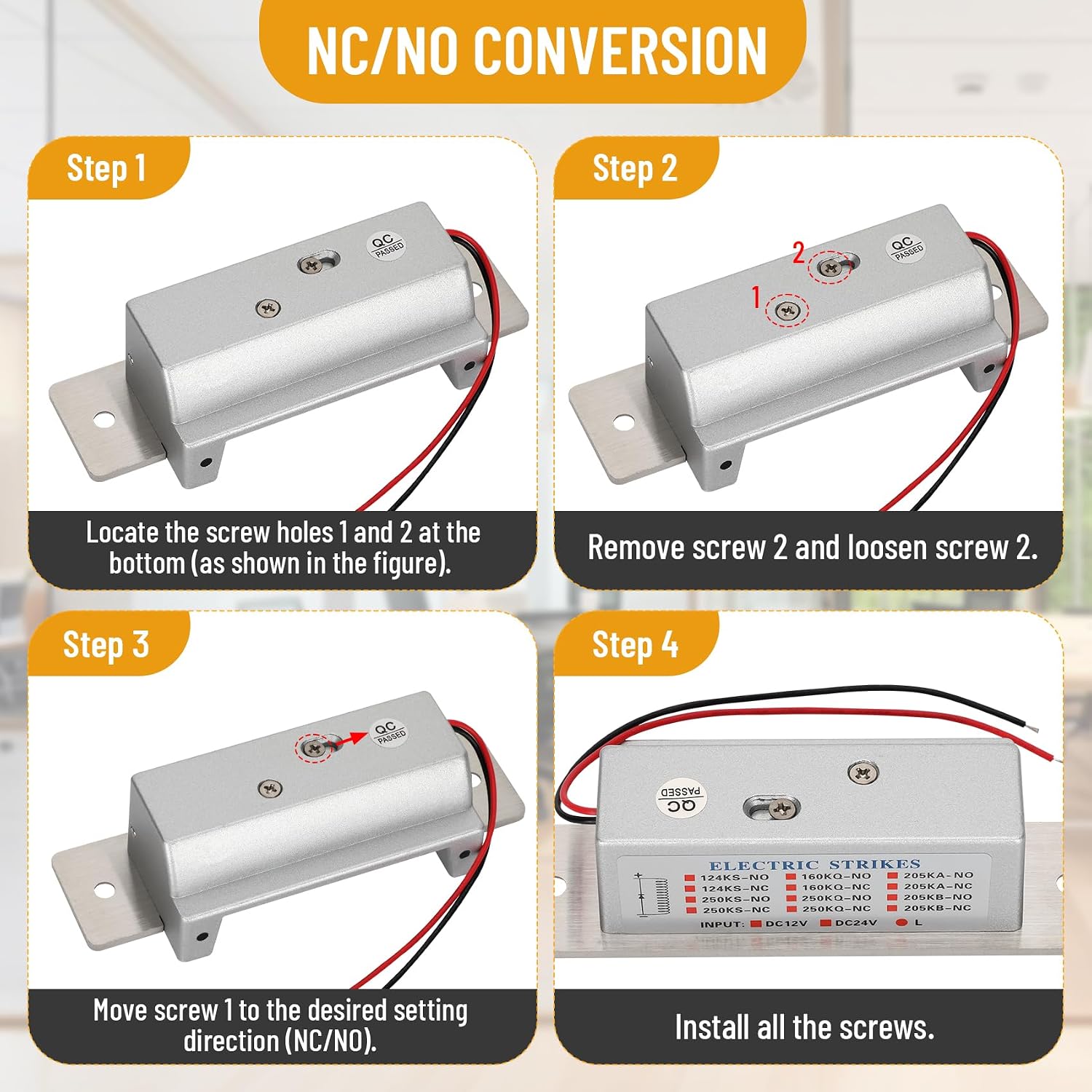 2026 Upgraded Electric Door Strike Lock ANSI Standard Fail-Secure/Fail-Safe Door Strike Lock for Access Control