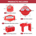 Loto Lockout Tagout Kit with Portable Toolbox & Industrial Safety Locks