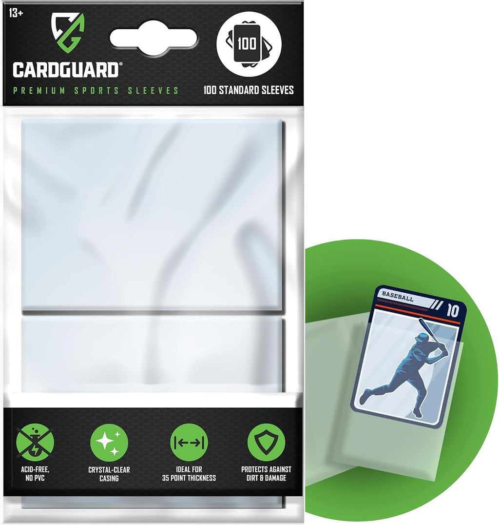 Premium Clear Card Sleeves, 100ct – Standard Size Penny Sleeves for Pokémon, Sports Cards, Baseball, Football, and