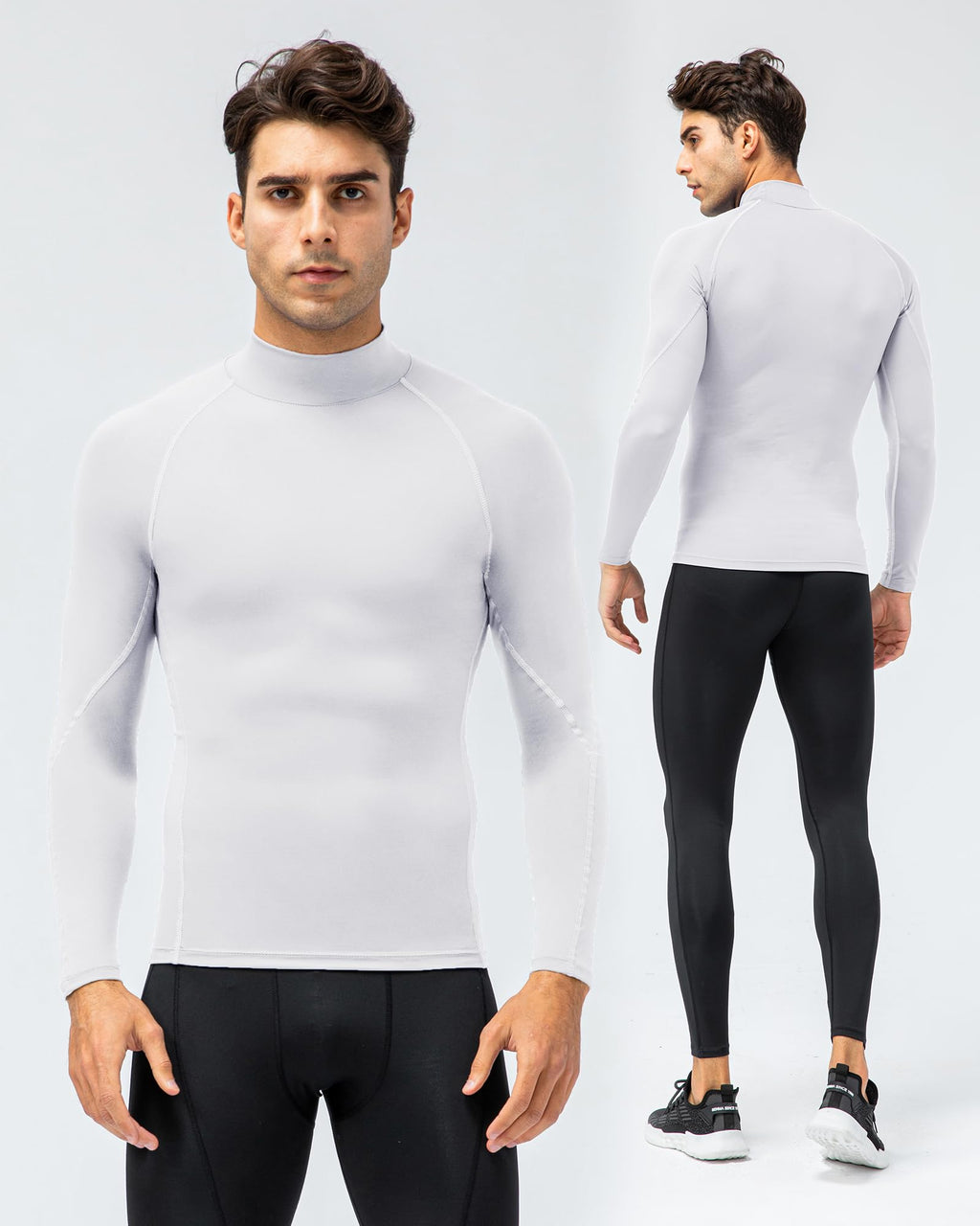 Compression Shirt Men Long Sleeve Quick Dry Workout Base Layer Large