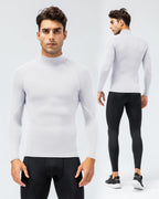 Compression Shirt Men Long Sleeve Quick Dry Workout Base Layer Large