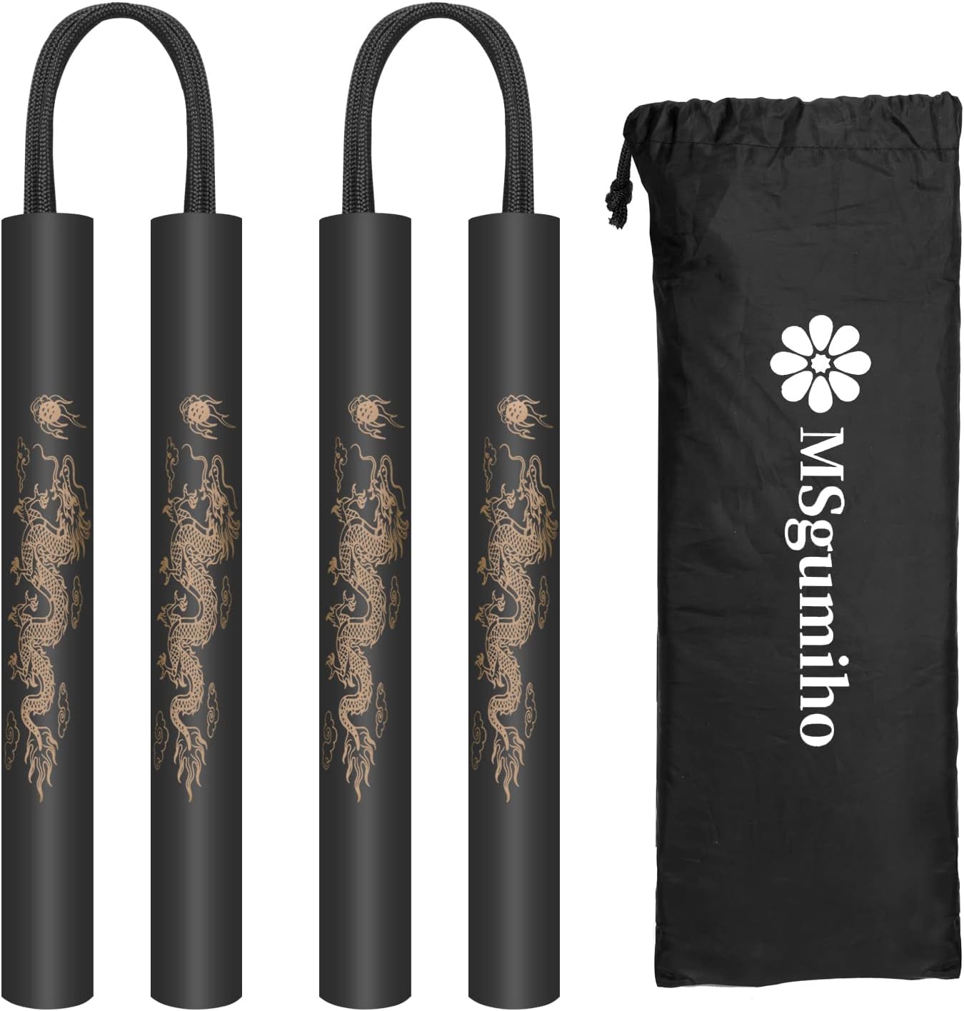 Nunchucks Cord Nunchakus Safe Foam Rubber Training Nunchucks with Cord 2PCS for Kids & Beginners Practice and Training