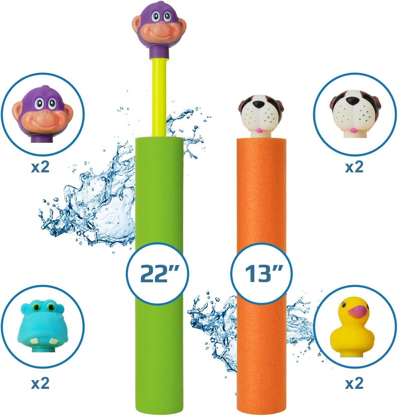 Water Blaster | Water Blasters for Kids, Water Squirter for Kids, Pool Guns, Squirt Gun 8 Pack 4 Pack Beach