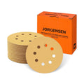 Jorgensen 50-Piece 5-Inch Premium Sanding Discs, 8-Hole Hook and Loop