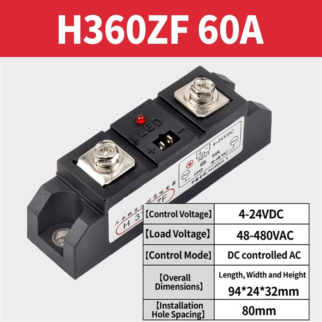 LS-H360ZF Industrial SSR 60A DC to AC High Power Solid State Relay,Heavy Duty Solid State Relay