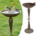 Cast Iron Pedestal Bird Bath,Metal Bird Bath for Outdoor,Vintage Birdbath