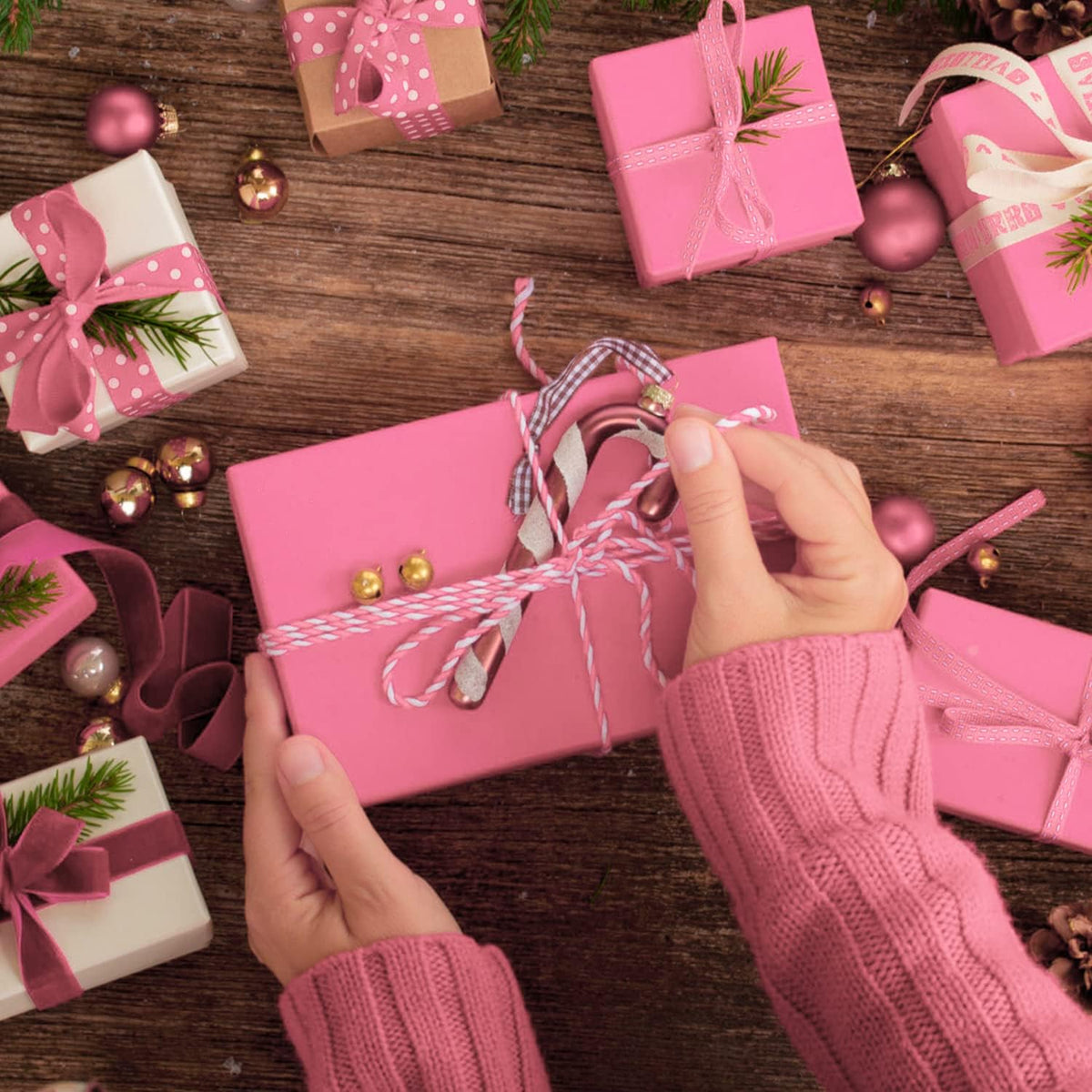 120 Sheets Pink Tissue Paper Wedding Gift Wrap Paper