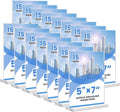 Acrylic Sign Holder, 5x7, 15 Pack Vertical Clear Table Menu Display, Double Sided, Plastic Stand, Suitable for