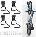 Bike Wall Mount with Fixed Hook, [4 Pack] Bike Storage Rack | Bike Rack Vertical Stand for Garage - Easily
