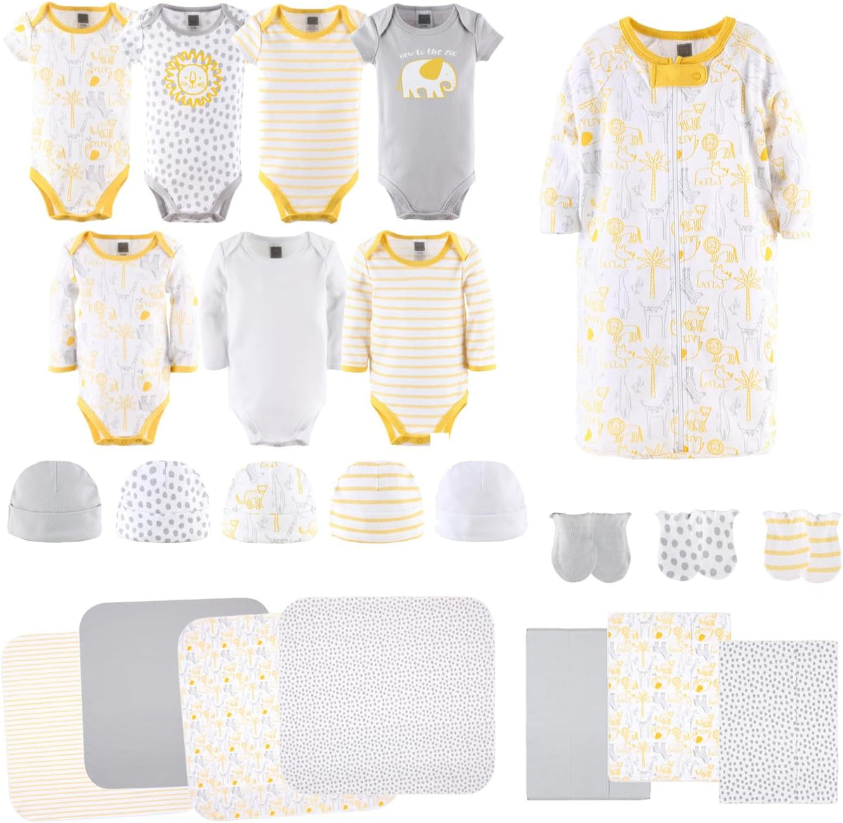 Baby Layette Gift Set for Baby Boys or Girls - 23 Piece New Born Baby Unisex Gift Set, Baby Clothes & Newborn