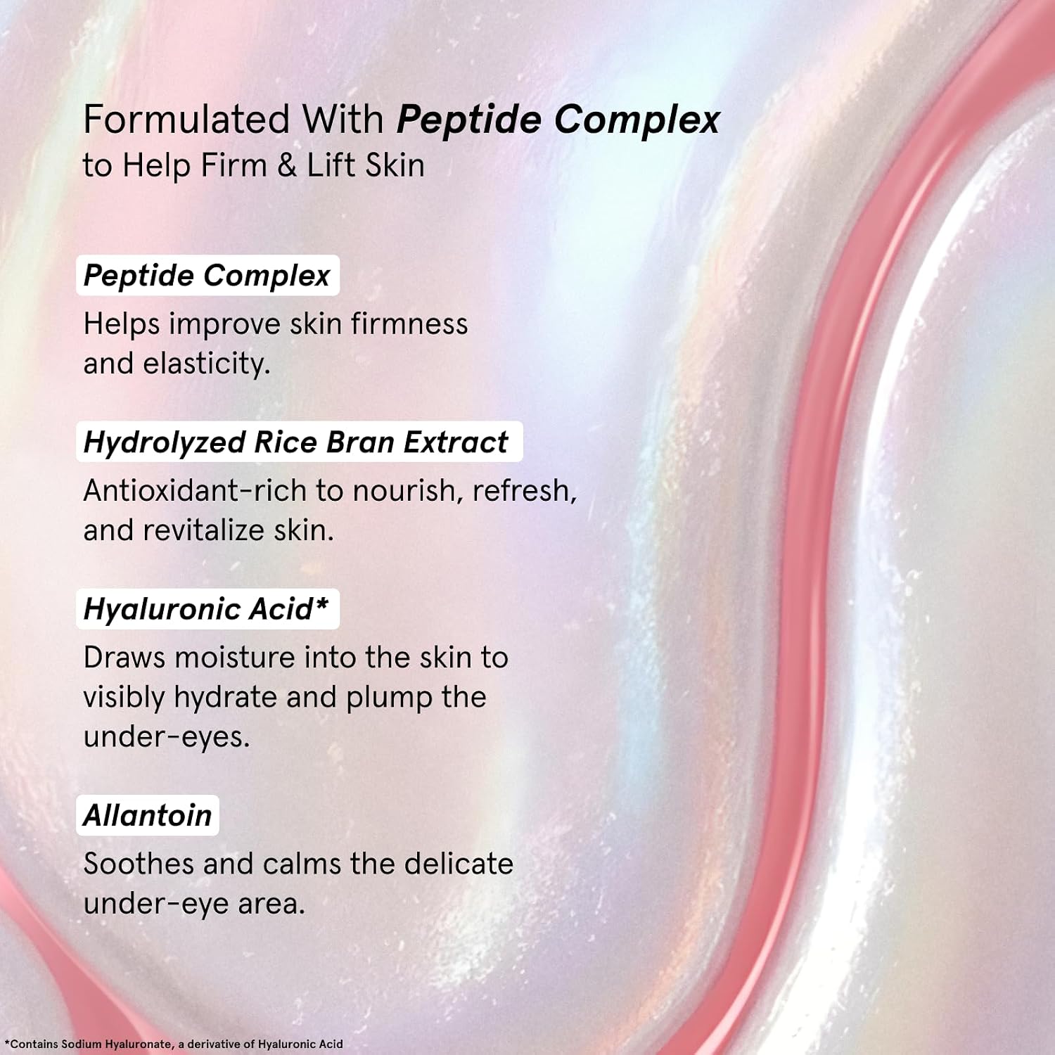 Peptide Under Eye Patches For Puffy Eyes | Niacinamide & Rice Extract - Firming Eye Masks for Dark Circles - Mothers