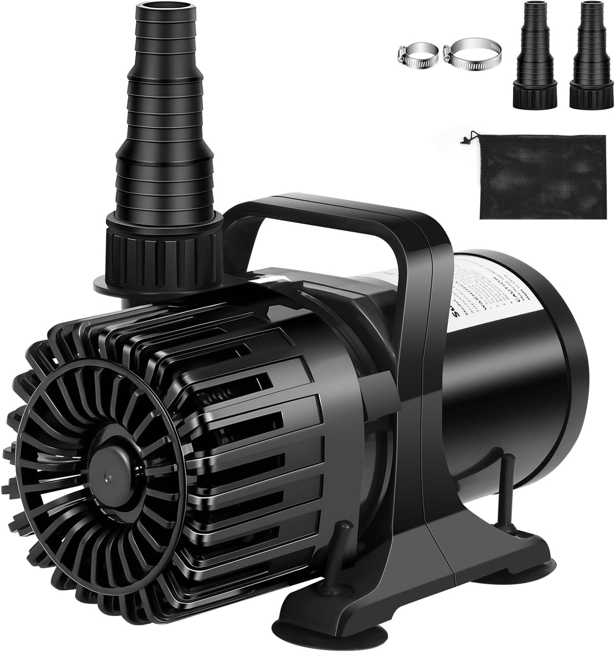 1800 GPH Pond Pump, 100W for Fish Ponds, Fountains & Waterfalls