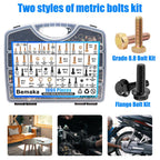 Nuts and Bolts Assortment Kit, Flange Bolt Assortment (12-30mm)