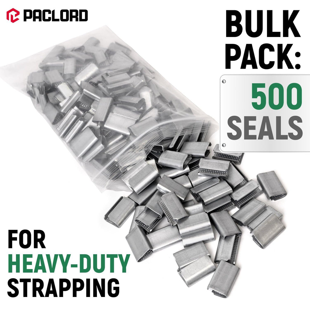 Open Serrated Seals for 5/8" PET Polyester Strapping, Pack of 500