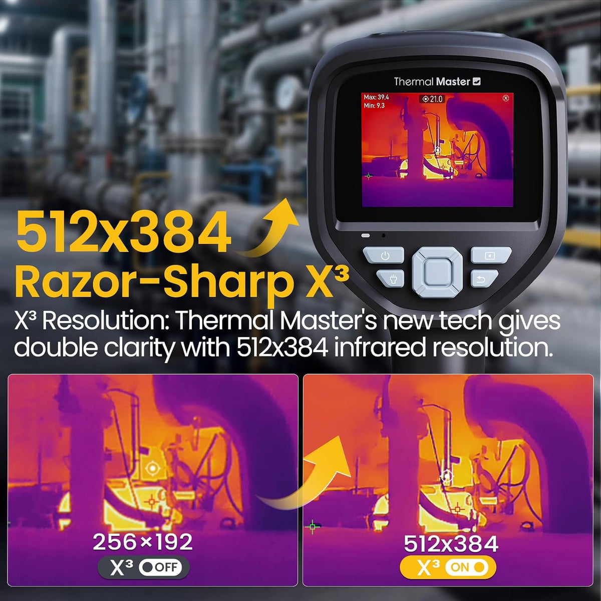 Thermal Master Thor002 Handheld Thermal Camera, 512 × 384 X³ Resolution