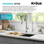 Chrome Single Handle Pull Down Kitchen Faucet KPF-2820CH
