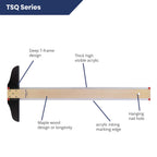 Pacific Arc 18 Inch T Square, Traditional Maple Blade with Acrylic Edge