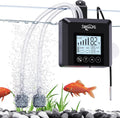 Battery Powered Aquarium Air Pump, USB Rechargeable Aerator up to 60 Gal 2.5w Fish Tank Air Pump, Temp Alarm
