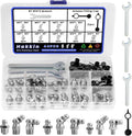 Hakkin Metric Grease Fittings Assortment M6 M8 M10, 304 Stainless Steel