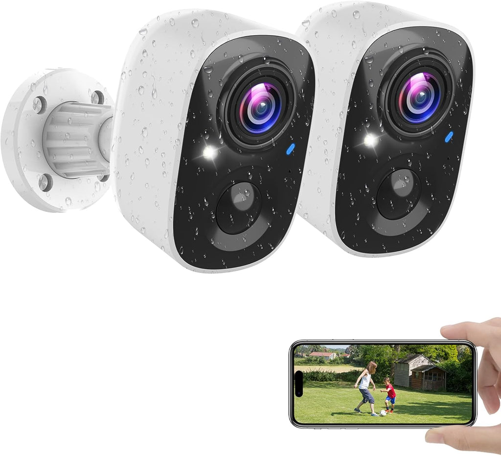 Vicohome Security Cameras Wireless Outdoor, 2K Battery Powered WiFi Cameras for Home Security with AI Motion