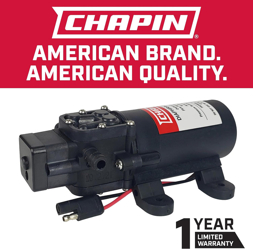 CHAPIN 6-9206 12V Diaphragm Sprayer Pump, 1 GPM Replacement Pump