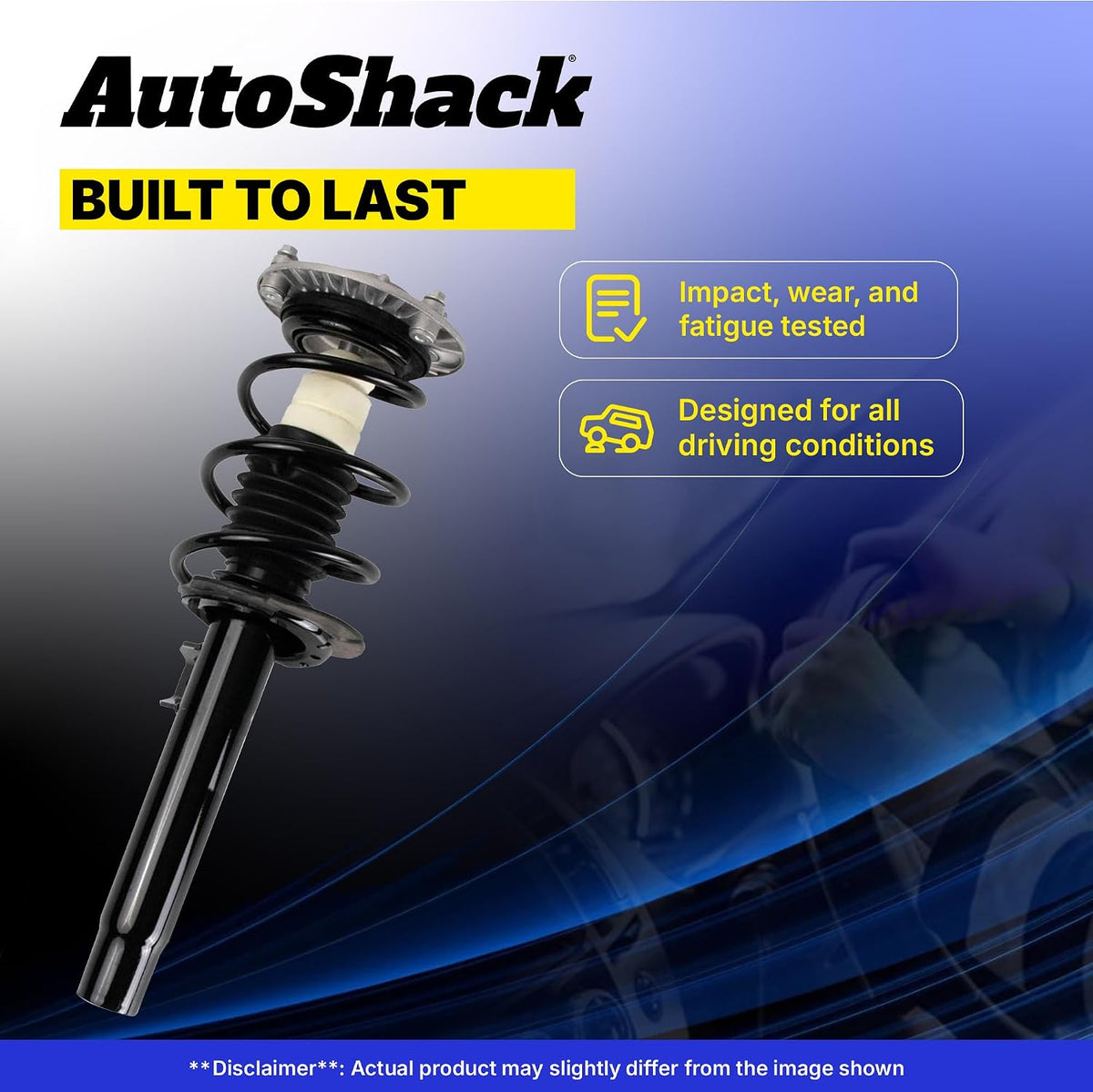 AutoShack Front Complete Strut Assembly with Coil Spring, 1pc