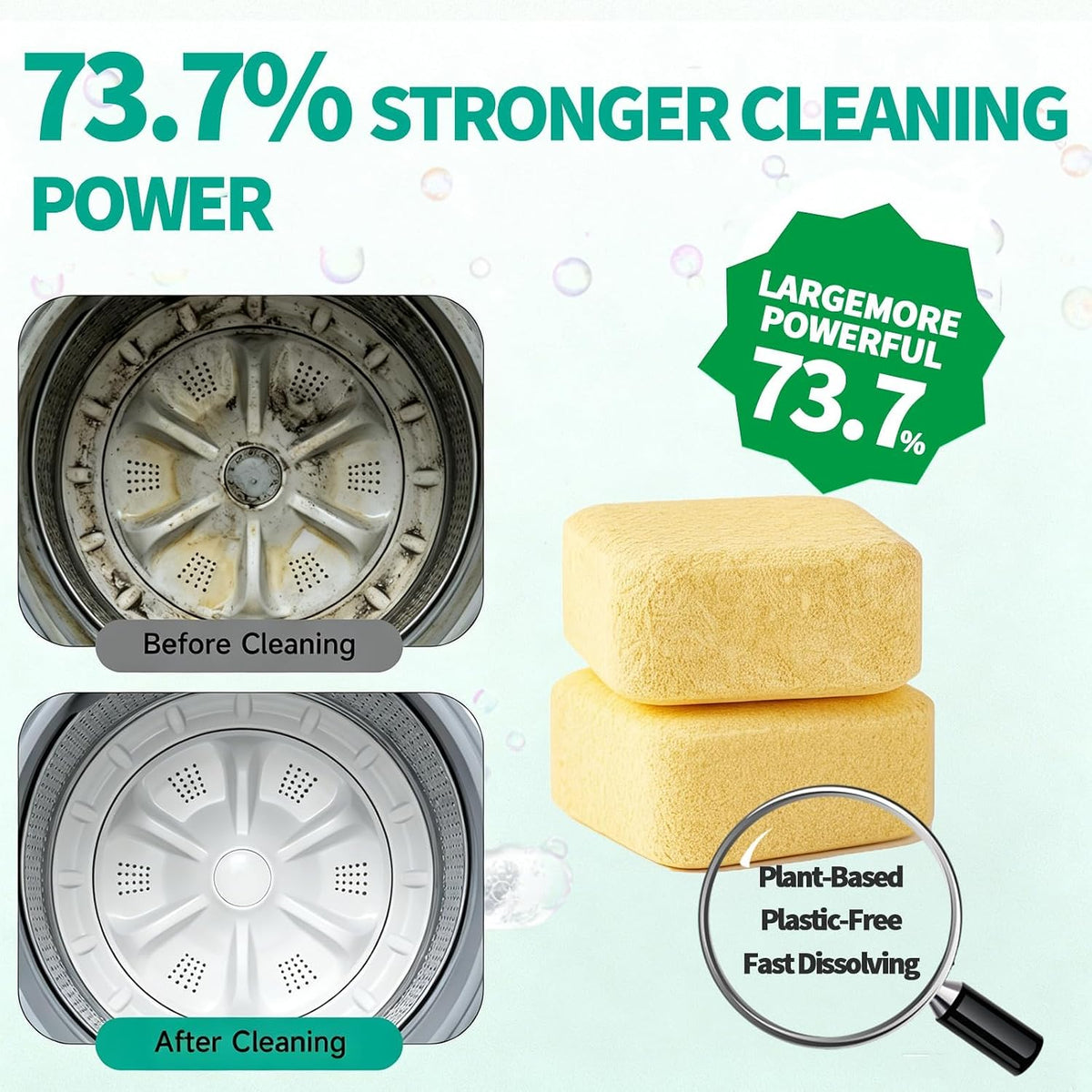 Washing Machine Cleaner Ultra-73.7% Stronger Formula for Pet Owners