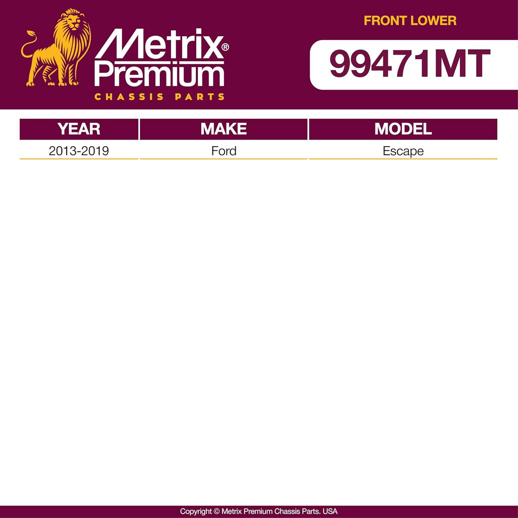 Metrix Premium Chassis Parts Ball Joint Kit Fits Ford Escape 2013-2019