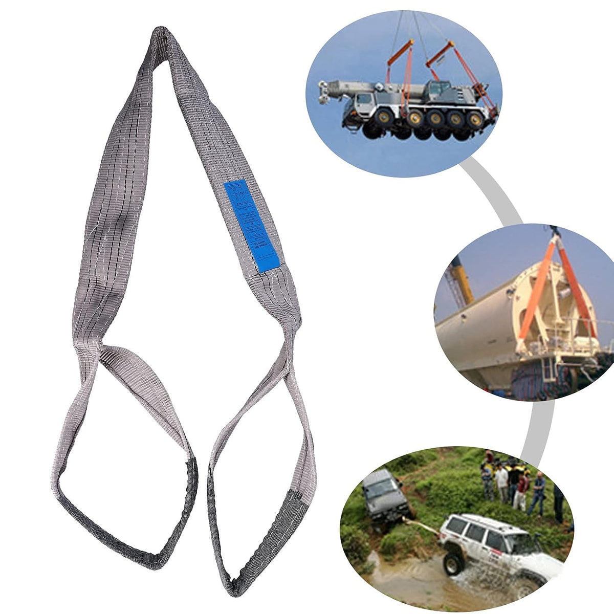 Lifting Straps Hoist Webbing 4T Flat Thickened PES Strap High