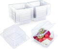 50 Count Heavy Duty Clear Clamshell Food Containers Hinged with Lids