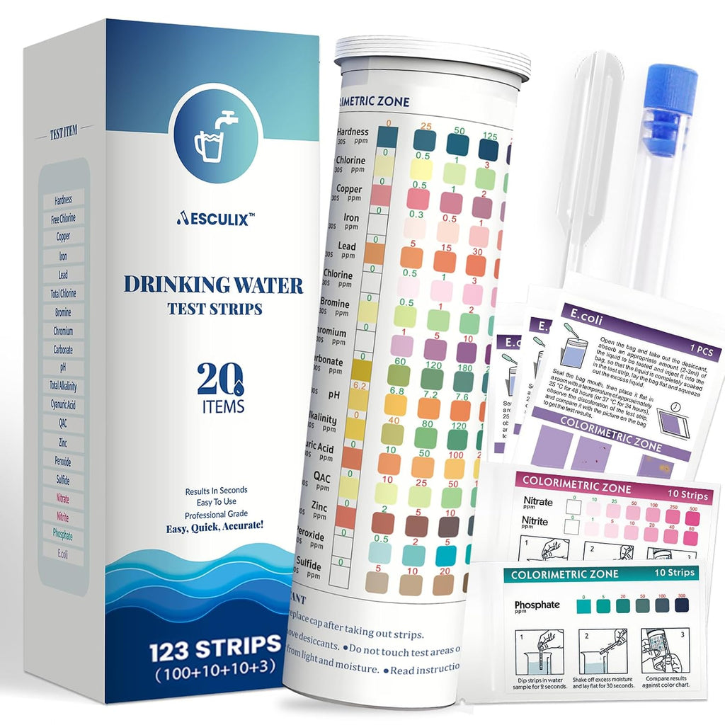 20 in 1 Water Tester for Drinking Water, Well Water Testing Kit, Suitable for Household Tap Water, Natural Water