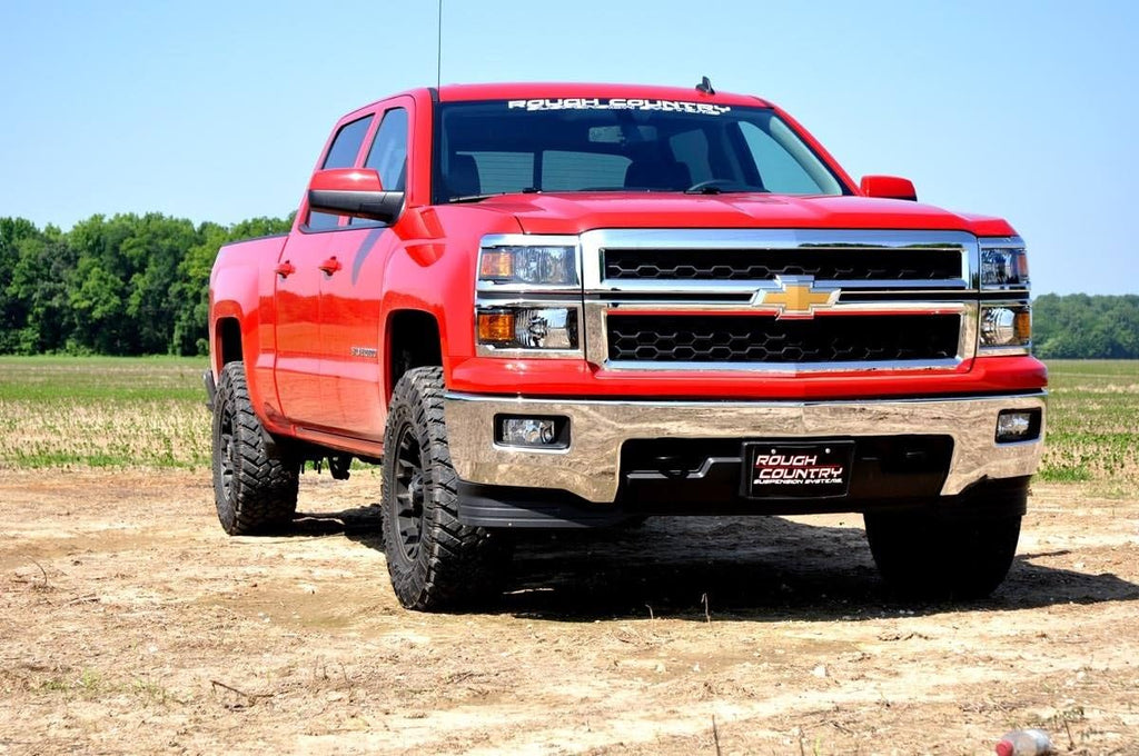 Rough Country 2" Red Aluminum Leveling Kit for 07-18 Chevy/GMC 1500-1313