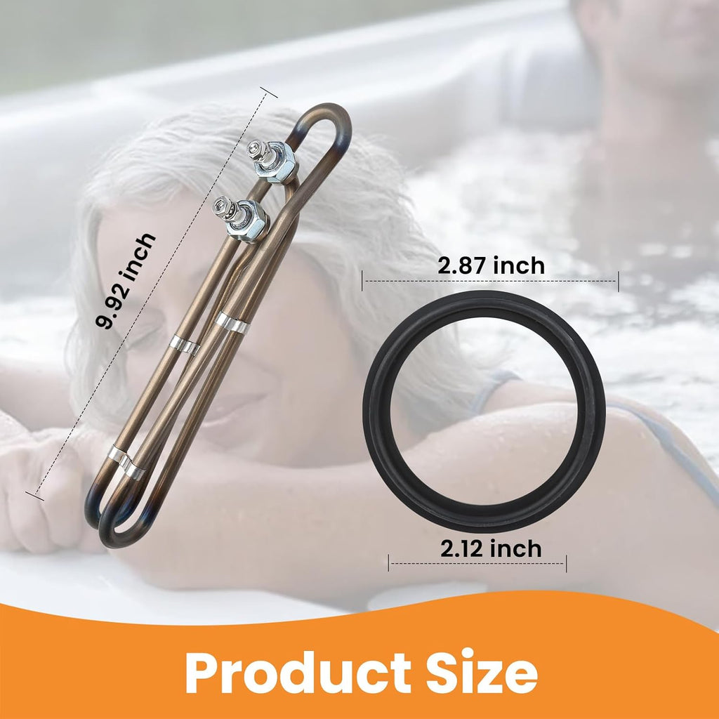 4KW 240V Hot Tub Heater Element for Balboa Spa Heater Element, Titanium Flo-Thru Hot Tub Heater Element(10 Inch) (4KW)
