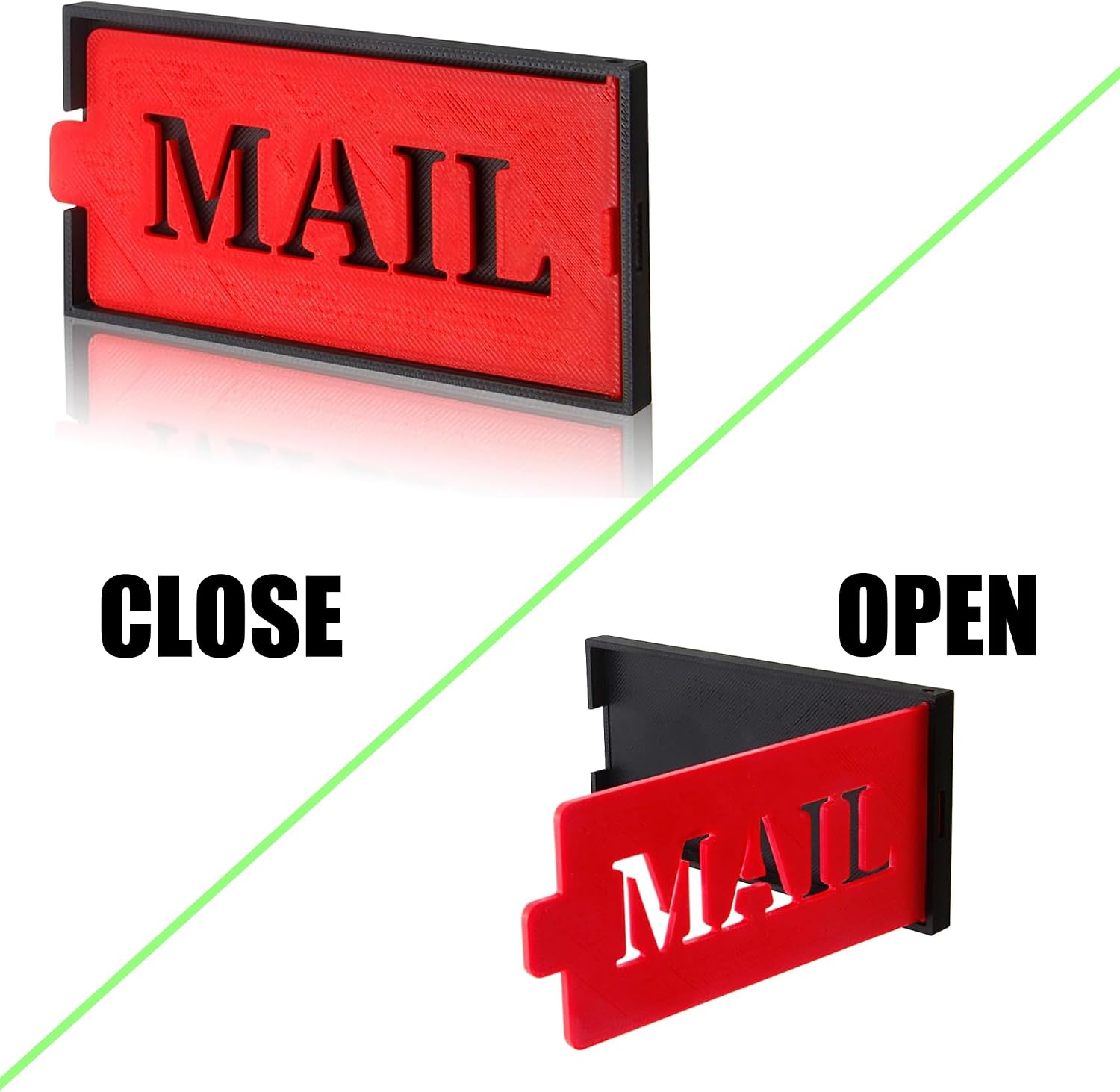 Mailbox Flag Replacement – Red Durable All-Weather Plastic Flag for Brick & Stone Mailboxes – Universal Mail Alert
