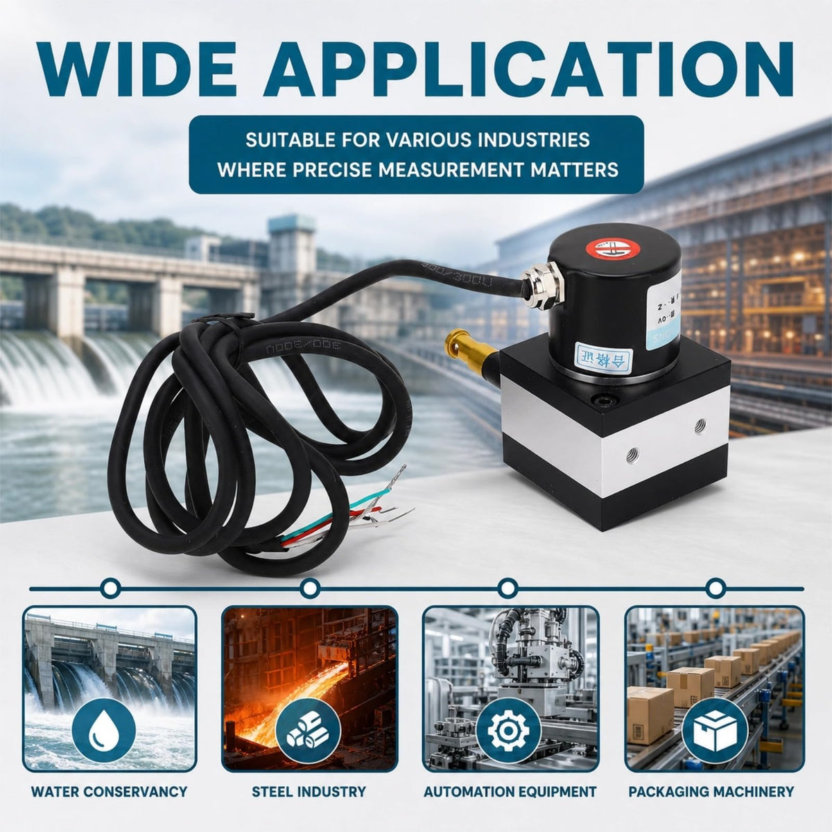 BONKZEBU Stroke Linear String Pot Encoder Sensor Draw Wire Encoder Accurate Installation Switch Encoder for Cylinder Testing Machine