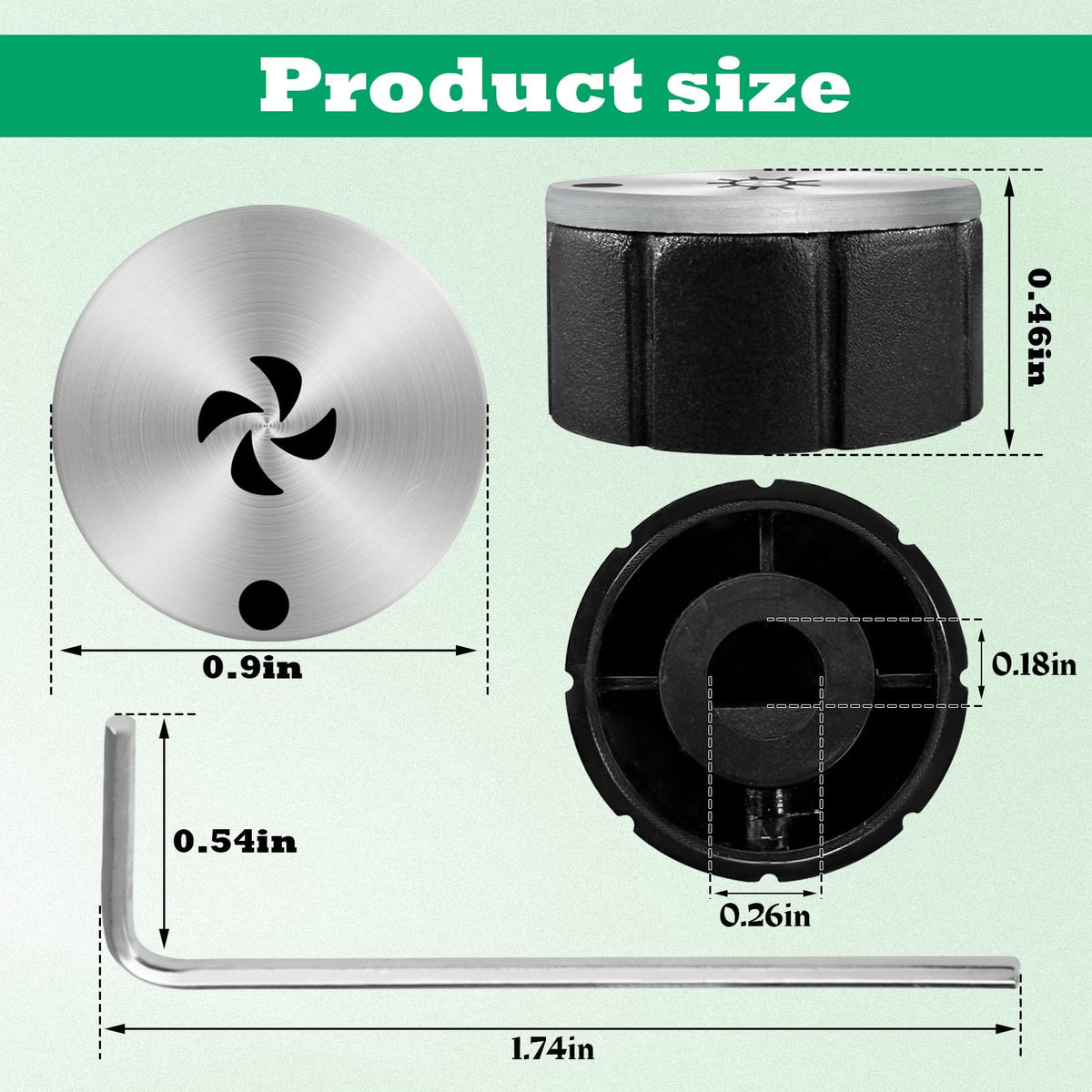 SV08355 Range Hood Replacement Knob for Broan Vent a Hood Knobs E60 E64