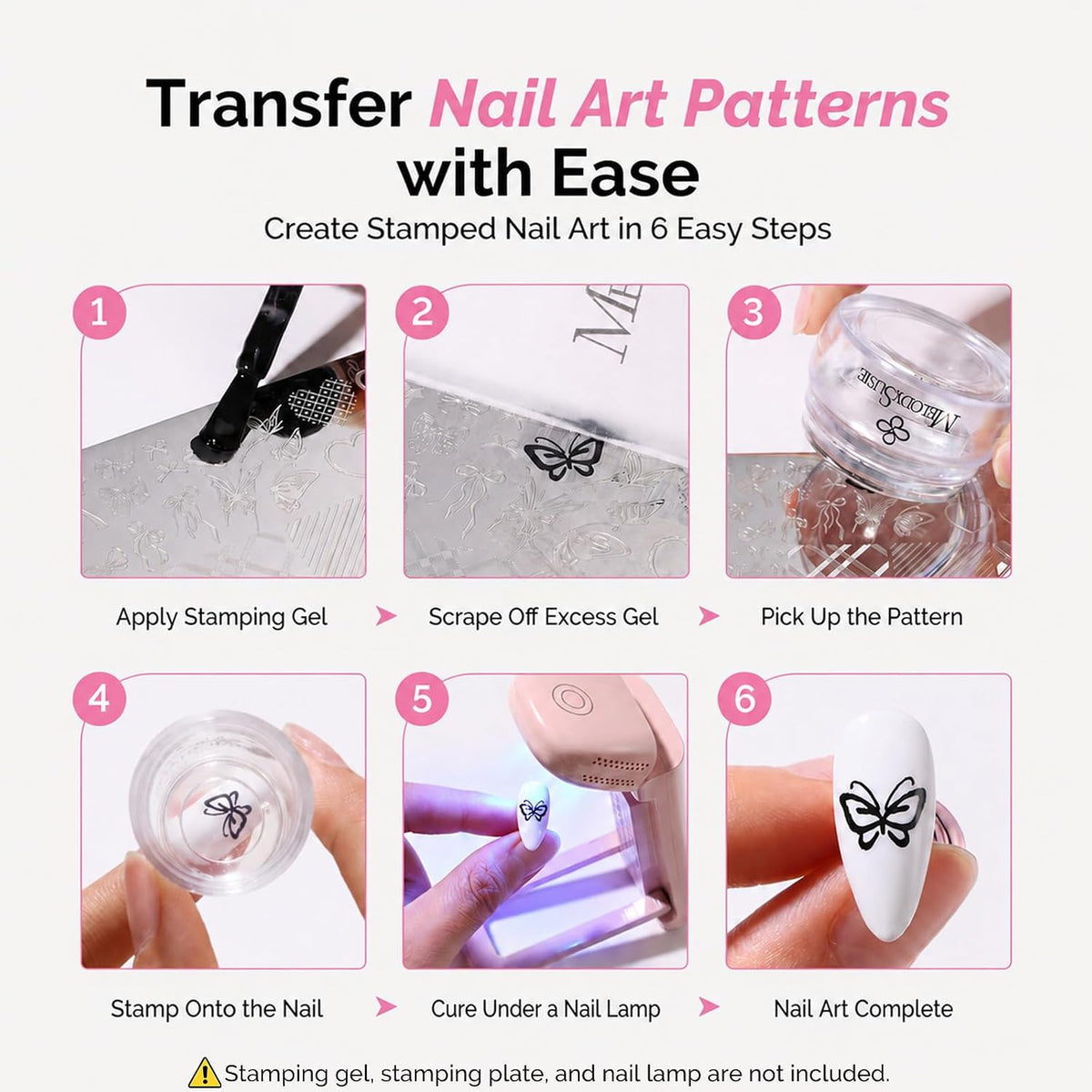 French Tip Tool, Long & Short Nail Stamp, 11PCS
