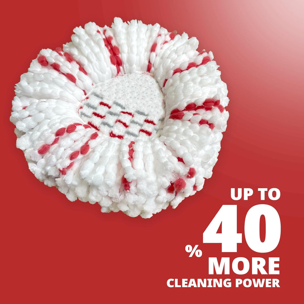 [2026 New Version] Mop Head Replacement - 40% More Cleaning Power, 3 Pack Spin Mop Replacement Head for Easy Wring
