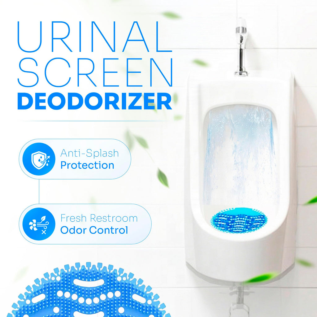 Urinal Screen Deodorizer, EVA Anti-Splash, Blue & Purple, 12 Pack