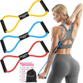 Figure 8 Fitness Resistance Bands with Handles - Exercise Tube Band Set of 3 for Arm and Shoulder Stretch, Rope 8