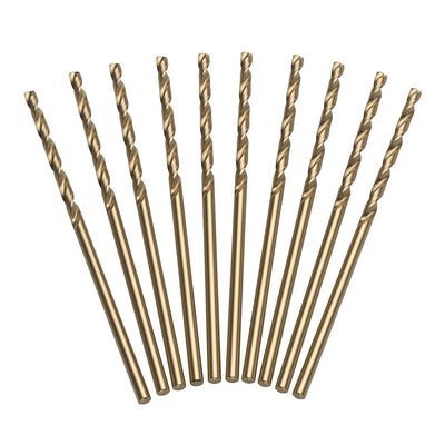 LU&MN M35 Cobalt HSS Jobber Length Twist Drill Bit with Straight Shank, Heavy Duty, Drilling for Cast Iron, Heat-Treated Steel, Stainless Steel and Other Hard Materials, 10 pcs, 1/16"