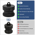 Kozelo 2Pcs Type DP 1-1/2"Poly Dust Plug Cam Lock Hose Fitting