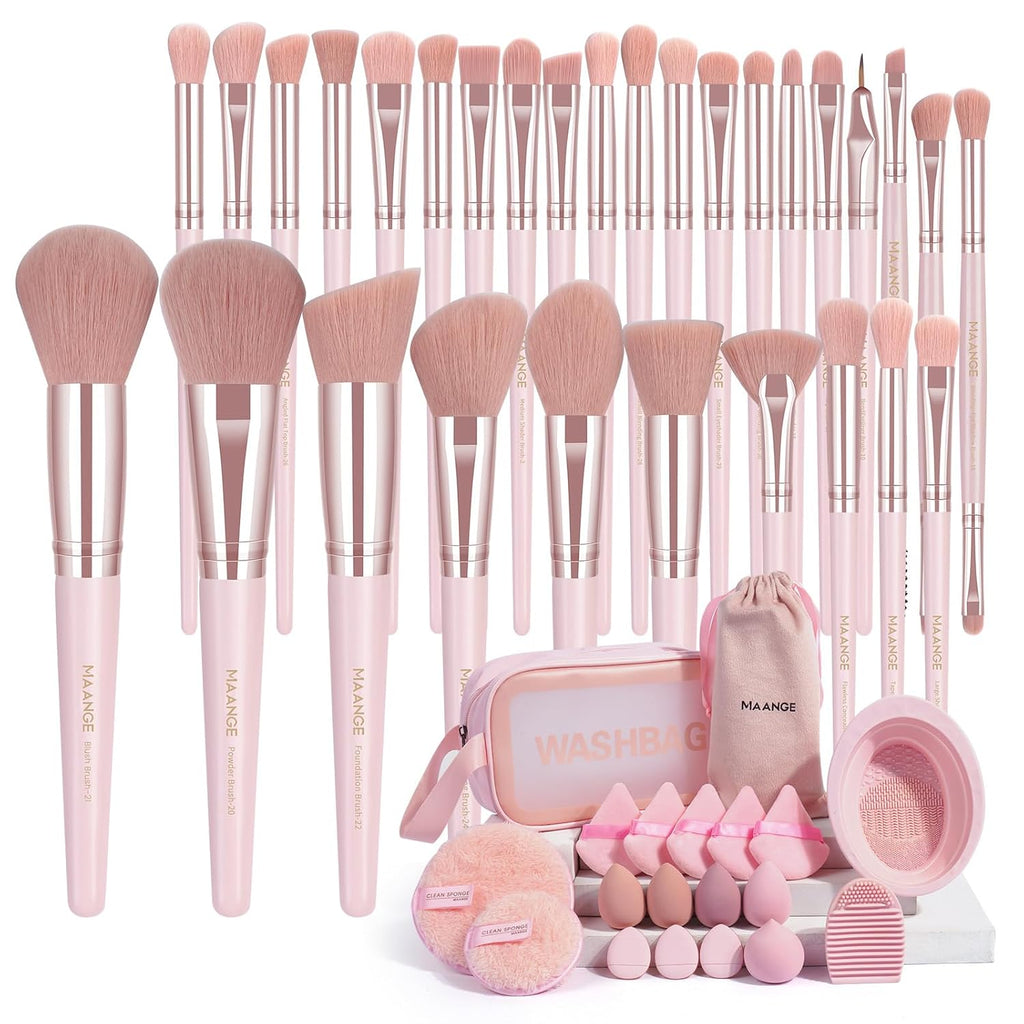 Makeup Brush Set 49 Pcs Makeup Tool Set Premium Synthetic Foundation Powder Concealers Eye shadows Blush Makeup
