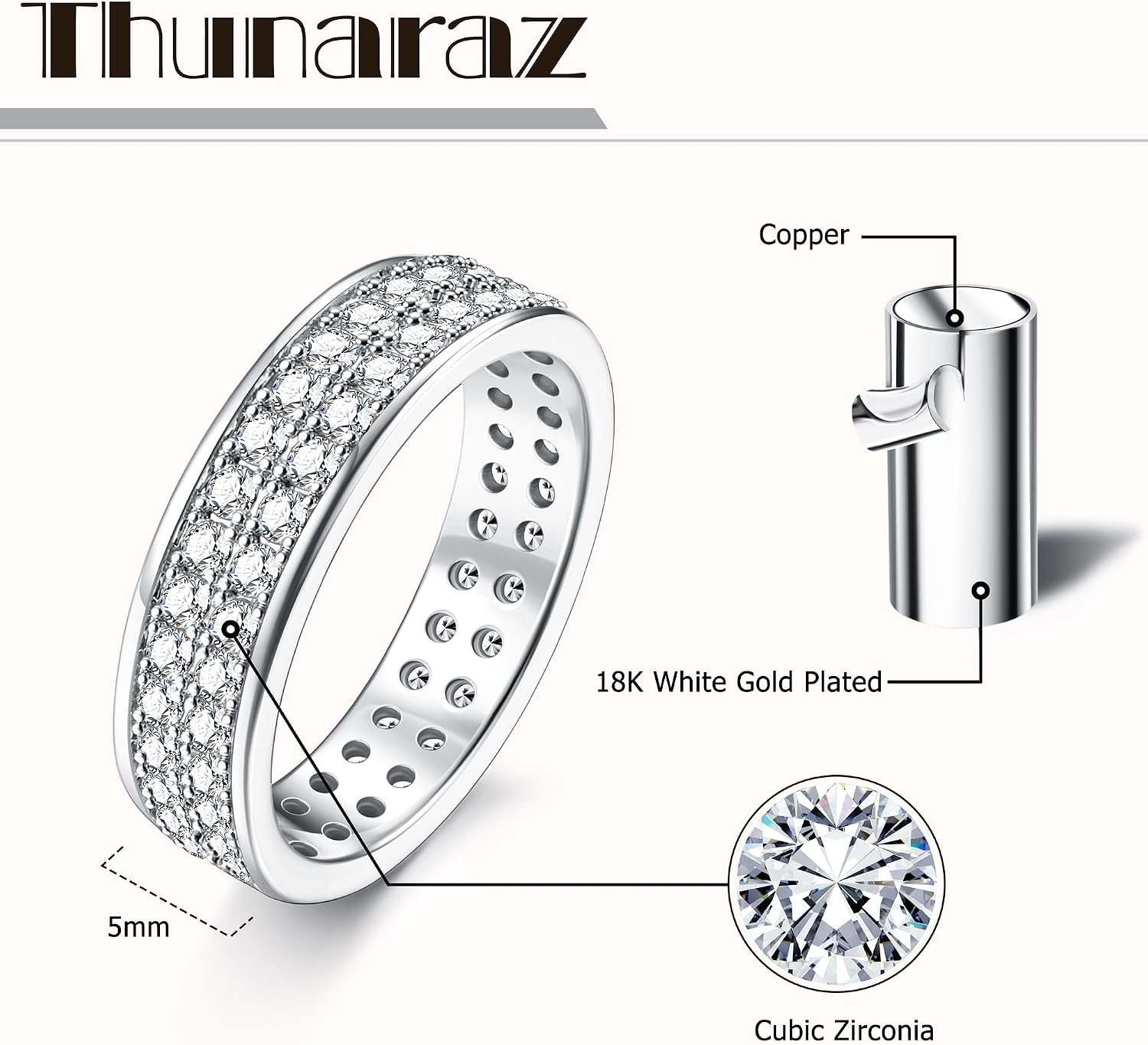 18K Gold Plated Dainty Stacked Rings Women Elegant Stackable Ring Sets for Women Gold Cubic Zirconia Thumb Rings Gold