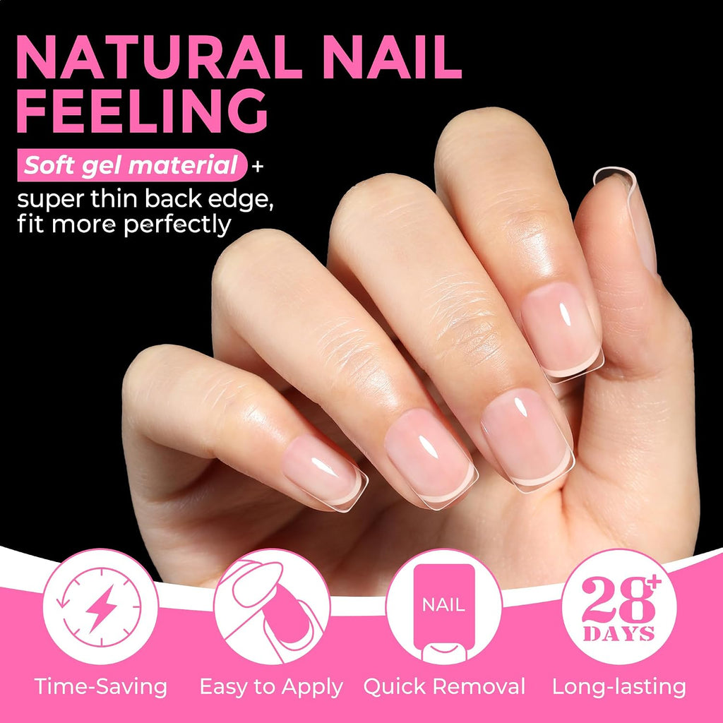 Extra Short Square Nail Tips XS 216pcs Soft Gel Tips