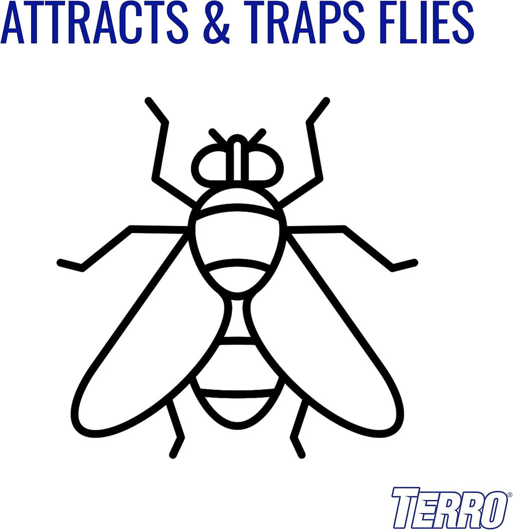 T518 Fly Magnet Indoor Housefly, 8 Count Pack, Sticky Fly Trap Indoor Hanging