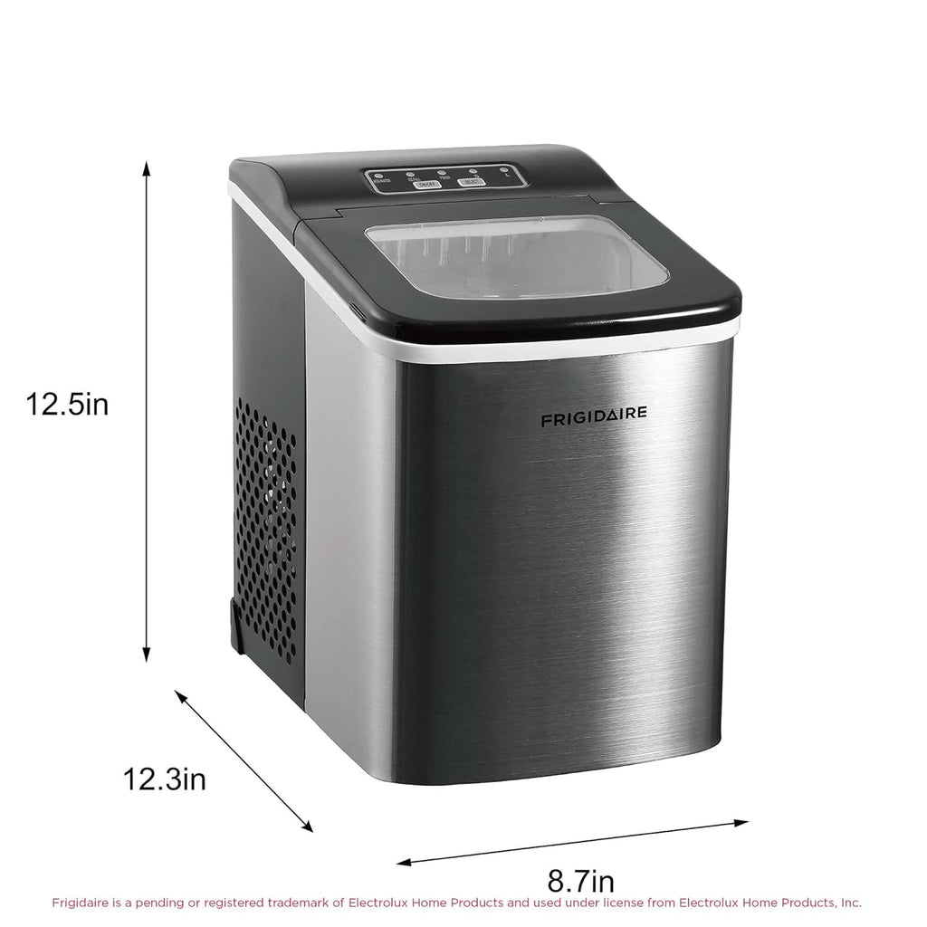 26 lb per Day, Countertop Bullet Ice Maker, Stainless Steel