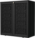 Outdoor Storage Cabinet Waterproof with Shelf,Resin Storage Sheds Outdoor Cabinets for tub Towels/Chemicals/Grill