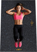 Rubber King Multi-Purpose Exercise Mat - 100% Recycled Thick Rubber Mat for Home Gym Flooring, Non-Slip, Low-Odor